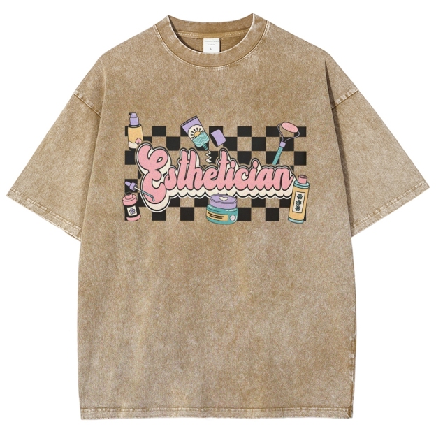 Esthetician Unisex Fit Washed T-Shirt