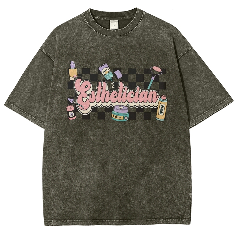 Esthetician Unisex Fit Washed T-Shirt