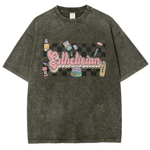 Esthetician Unisex Fit Washed T-Shirt