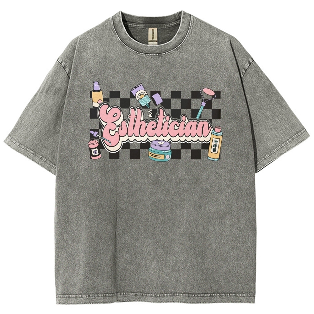 Esthetician Unisex Fit Washed T-Shirt