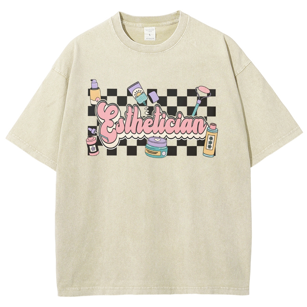 Esthetician Unisex Fit Washed T-Shirt