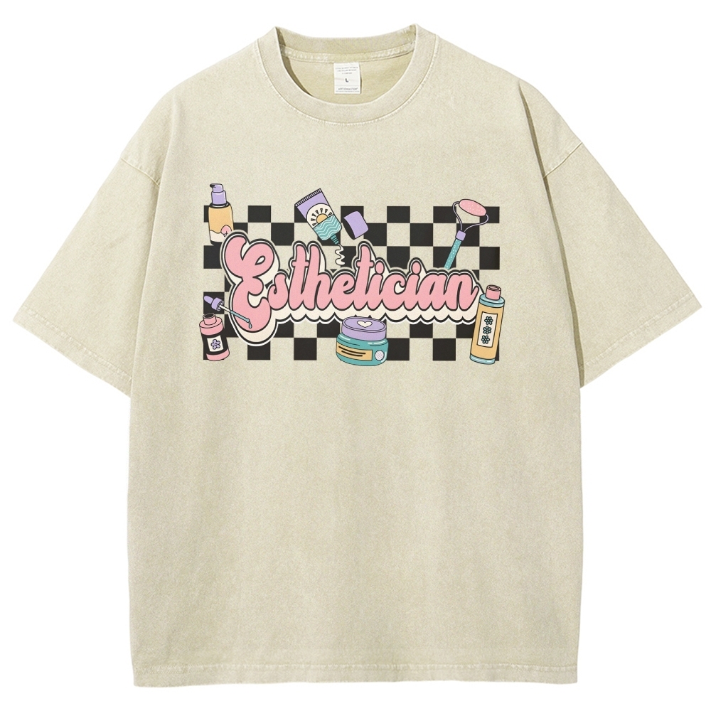 Esthetician Unisex Fit Washed T-Shirt