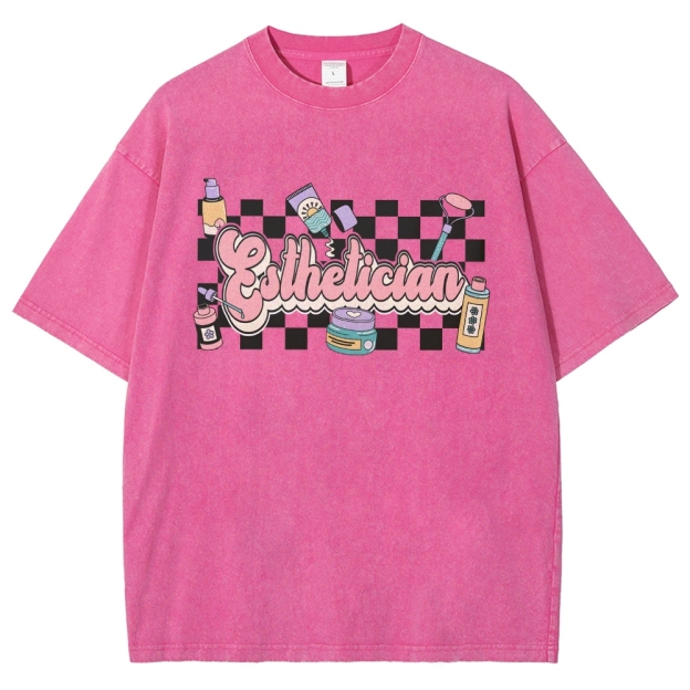 Esthetician Unisex Fit Washed T-Shirt