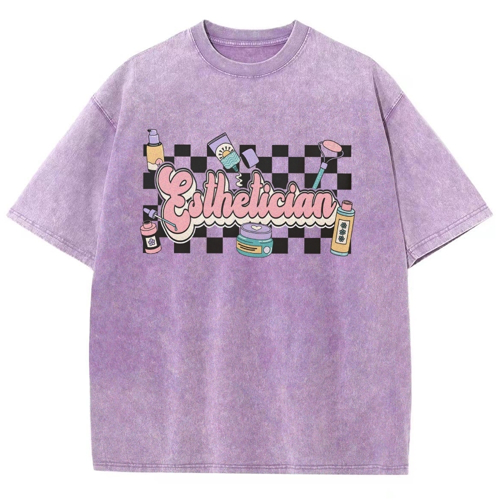 Esthetician Unisex Fit Washed T-Shirt