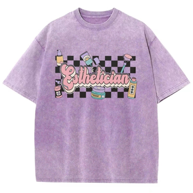 Esthetician Unisex Fit Washed T-Shirt
