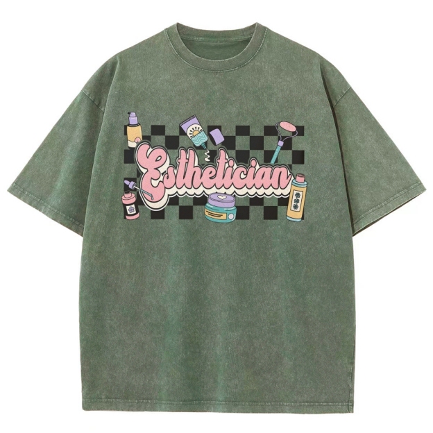 Esthetician Unisex Fit Washed T-Shirt