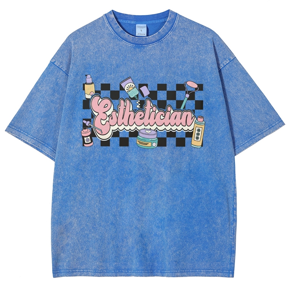 Esthetician Unisex Fit Washed T-Shirt