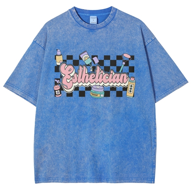 Esthetician Unisex Fit Washed T-Shirt