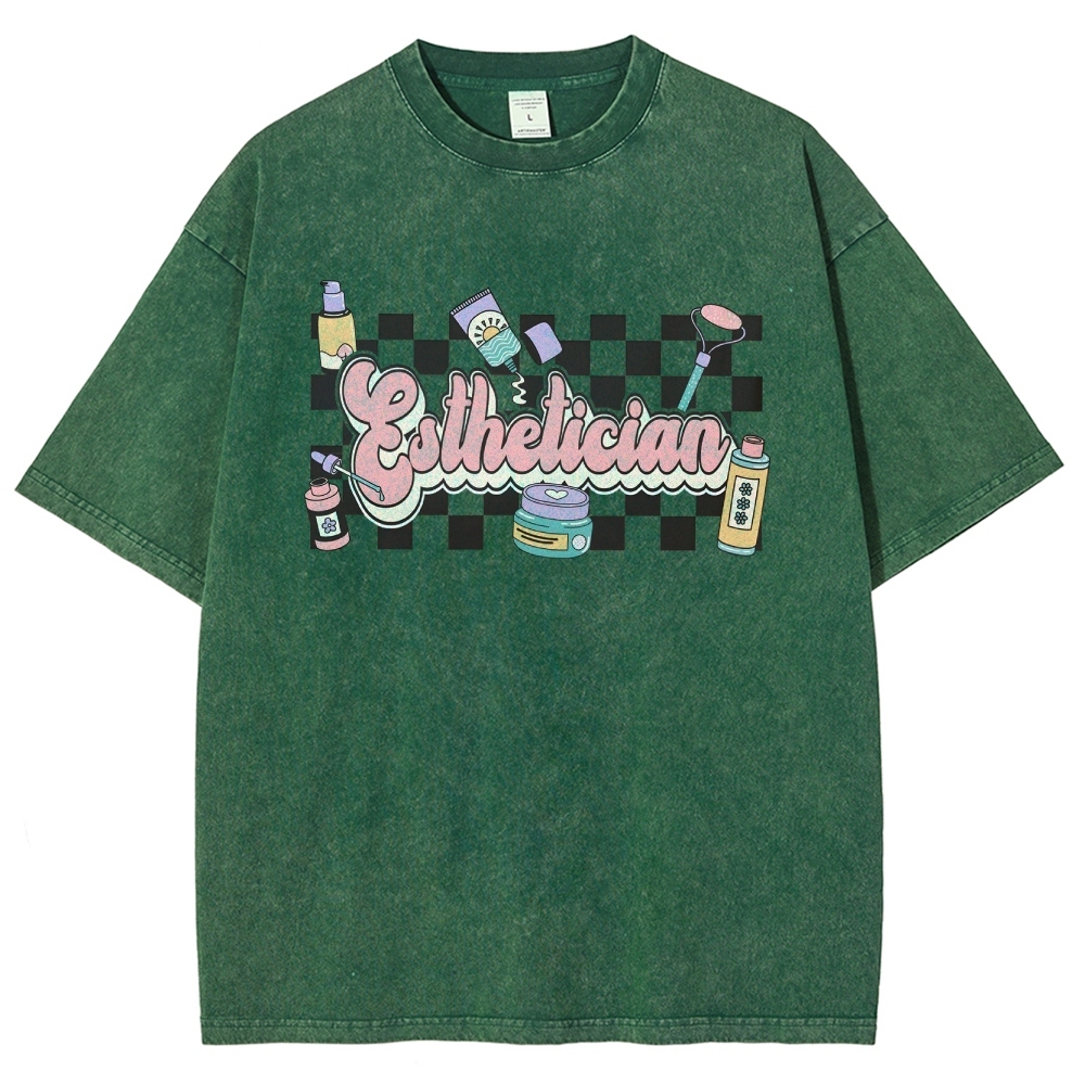 Esthetician Unisex Fit Washed T-Shirt