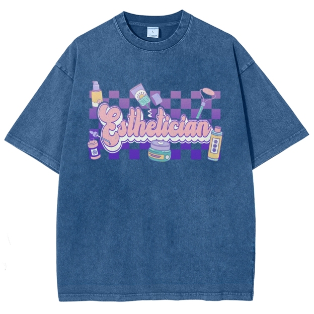 Esthetician Unisex Fit Washed T-Shirt