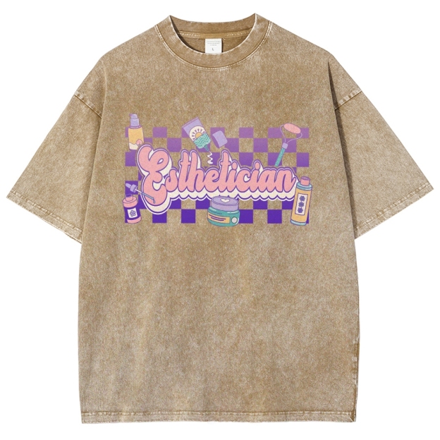 Esthetician Unisex Fit Washed T-Shirt