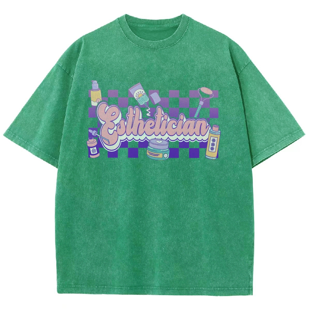 Esthetician Unisex Fit Washed T-Shirt