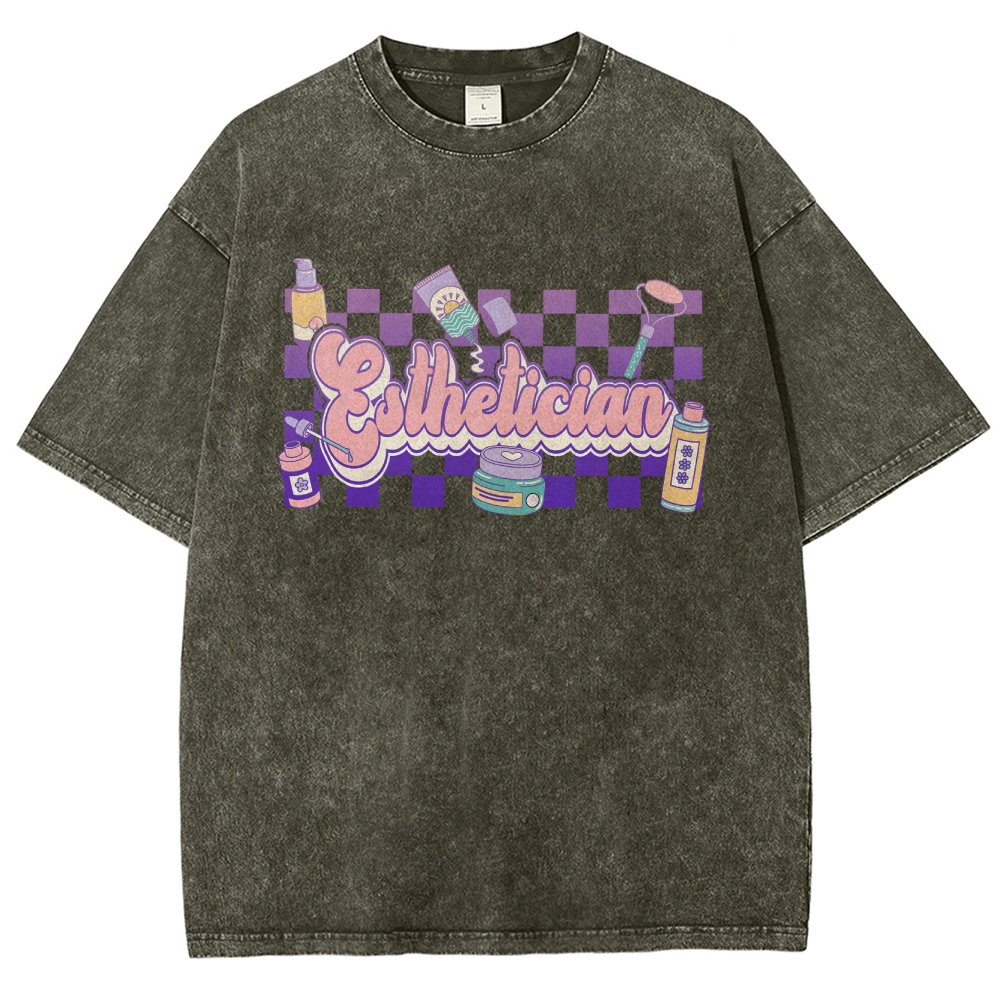 Esthetician Unisex Fit Washed T-Shirt