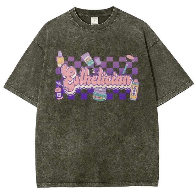 Esthetician Unisex Fit Washed T-Shirt
