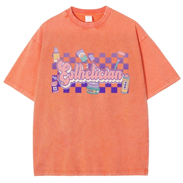 Esthetician Unisex Fit Washed T-Shirt