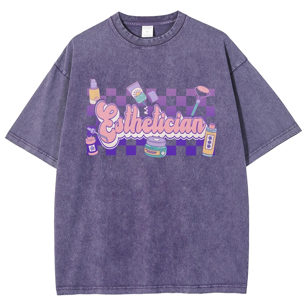 Esthetician Unisex Fit Washed T-Shirt