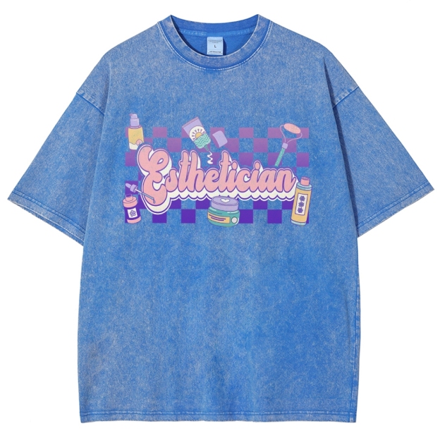 Esthetician Unisex Fit Washed T-Shirt