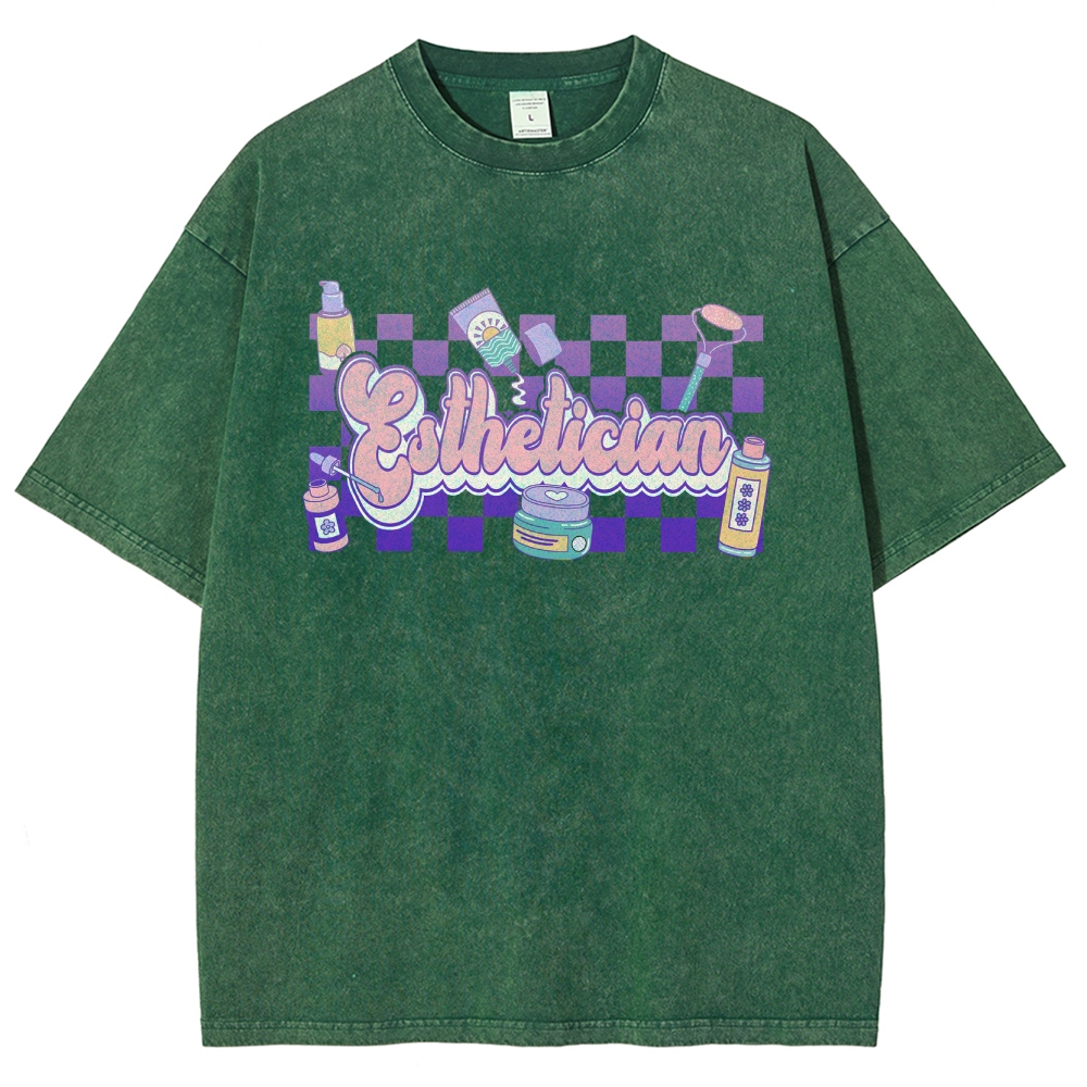 Esthetician Unisex Fit Washed T-Shirt