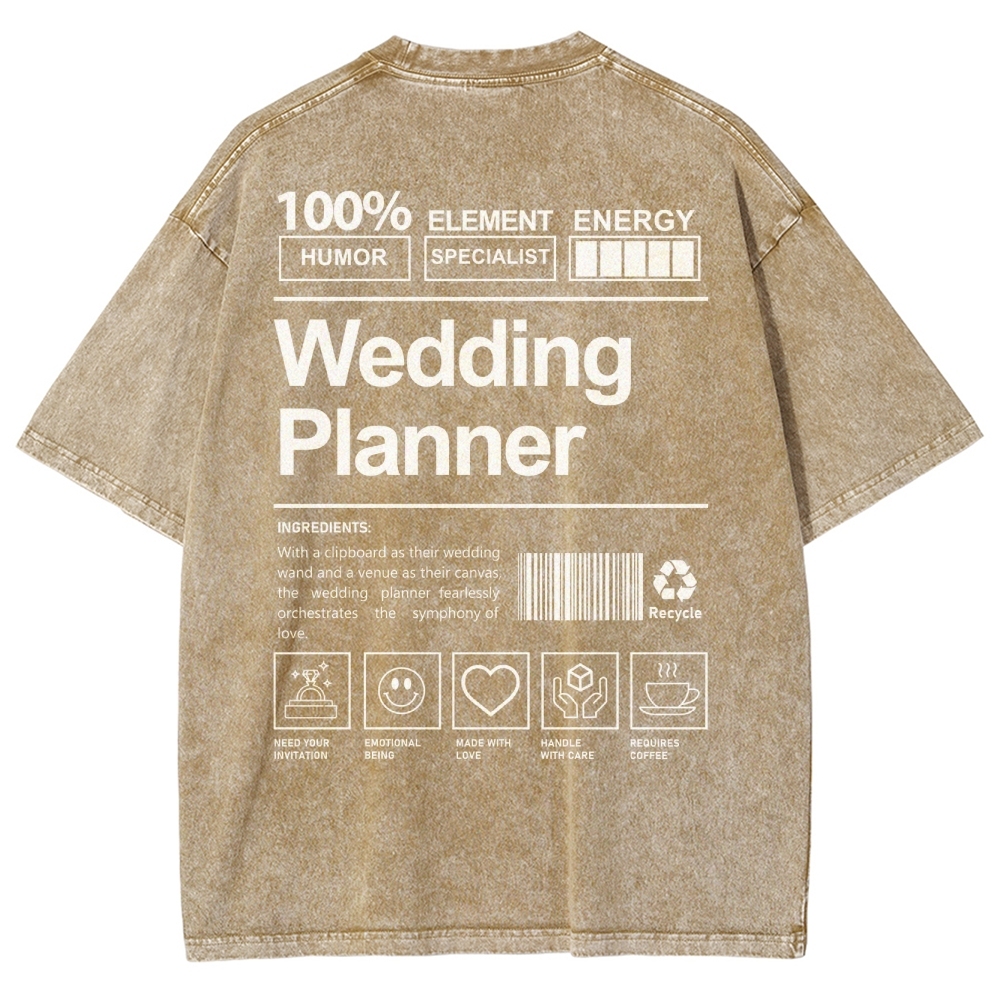 Wedding Planner Unisex Fit Washed T-Shirt