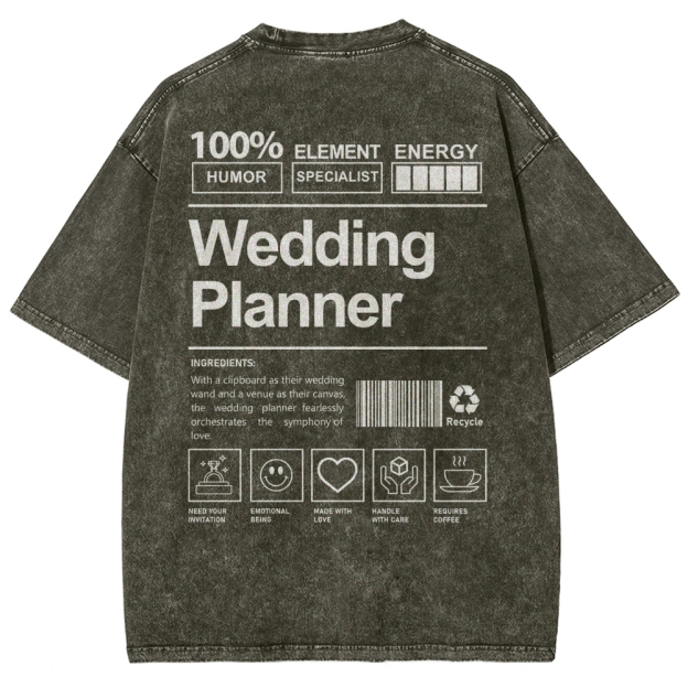 Wedding Planner Unisex Fit Washed T-Shirt