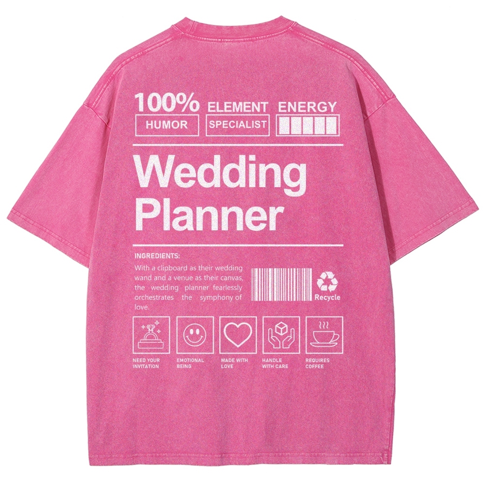 Wedding Planner Unisex Fit Washed T-Shirt