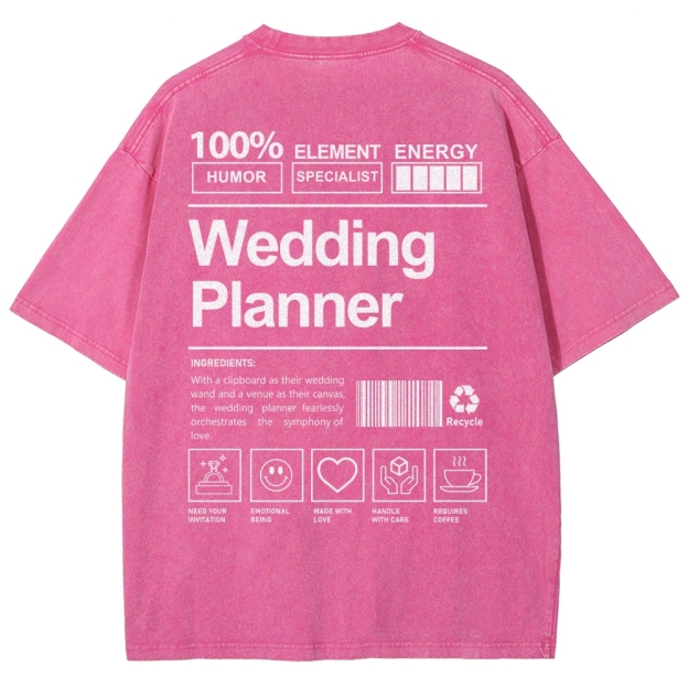 Wedding Planner Unisex Fit Washed T-Shirt