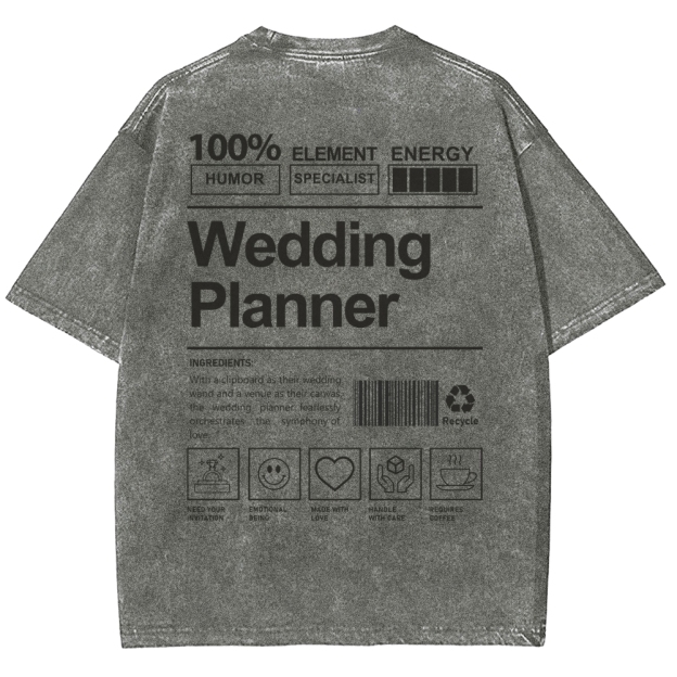 Wedding Planner Unisex Fit Washed T-Shirt