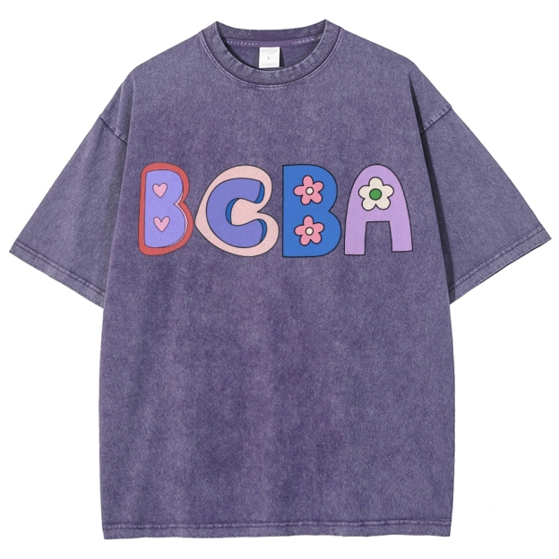 BCBA Board certified behavior analyst Unisex Fit Washed T-Shirt