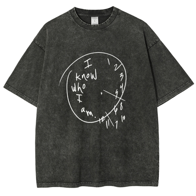 I Know Who I Am Unisex Fit Washed T-Shirt Customscool