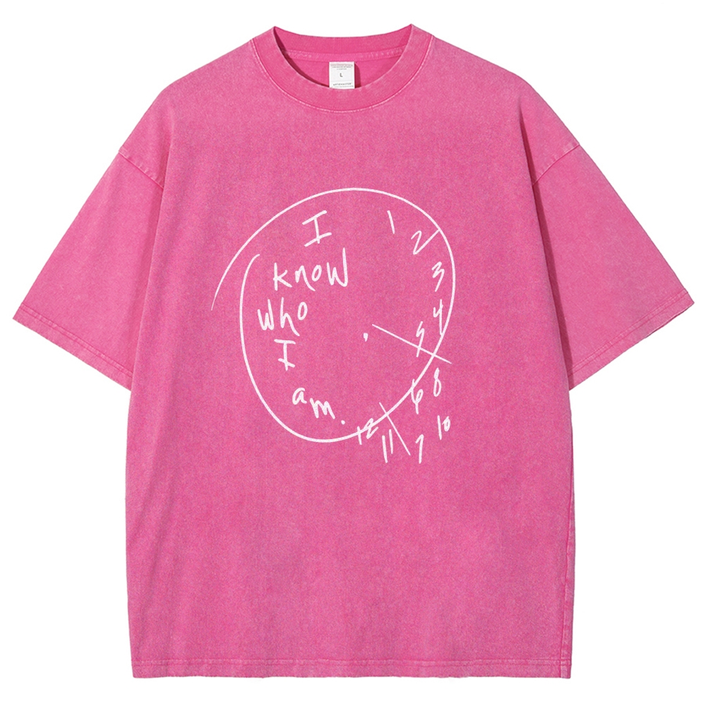 I Know Who I Am Unisex Fit Washed T-Shirt Customscool