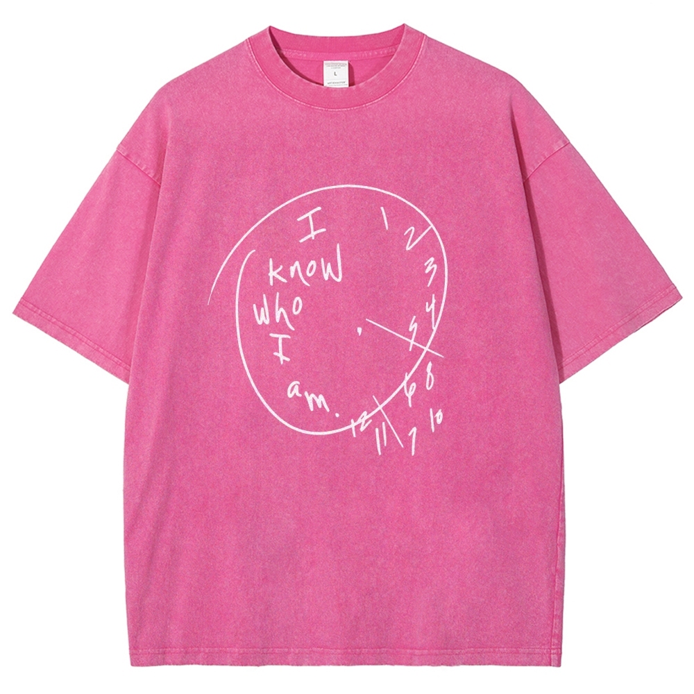 I Know Who I Am Unisex Fit Washed T-Shirt Customscool