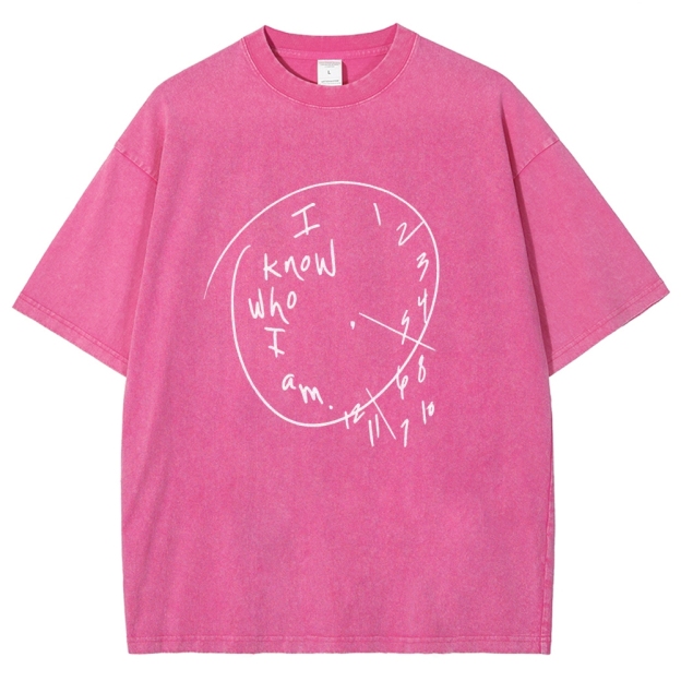 I Know Who I Am Unisex Fit Washed T-Shirt Customscool