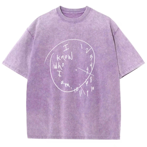 I Know Who I Am Unisex Fit Washed T-Shirt Customscool