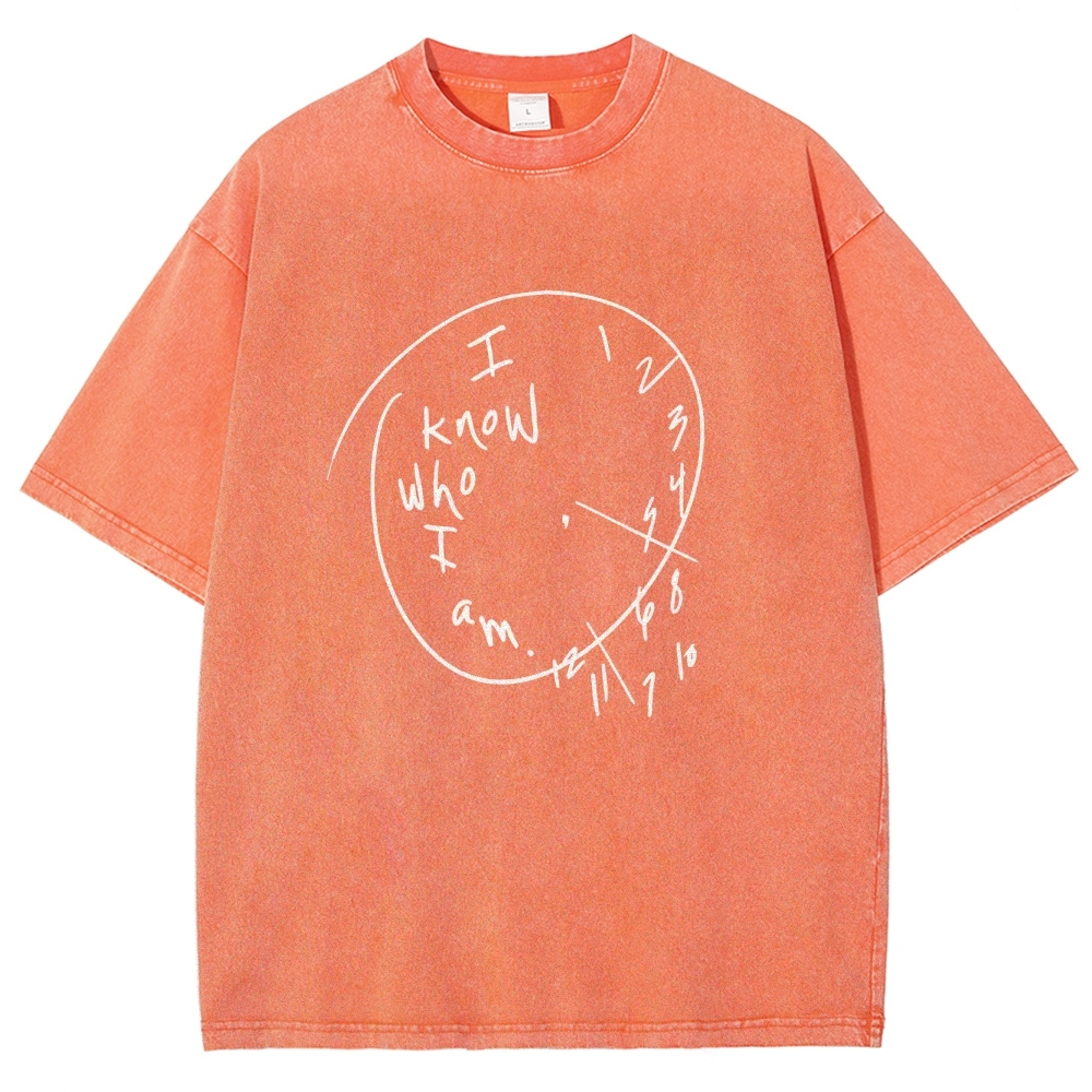 I Know Who I Am Unisex Fit Washed T-Shirt Customscool