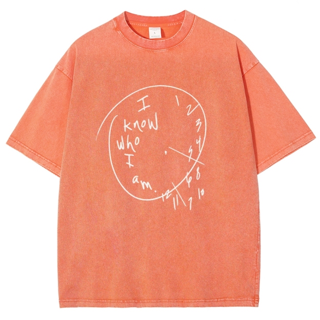I Know Who I Am Unisex Fit Washed T-Shirt Customscool