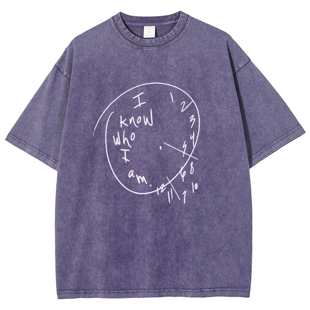 I Know Who I Am Unisex Fit Washed T-Shirt Customscool