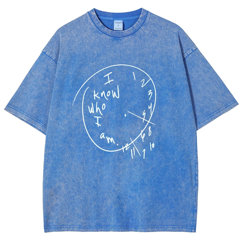 I Know Who I Am Unisex Fit Washed T-Shirt Customscool