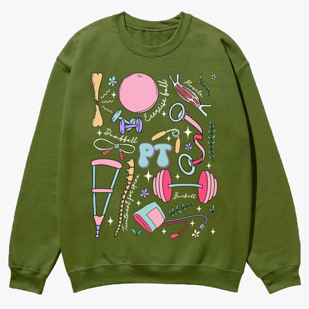 Physical Therapy Casual Crewneck Sweatshirt