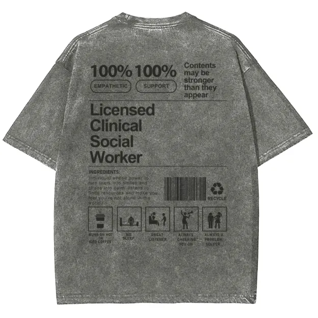 Licensed Clinical Social Worker Unisex Fit Washed T-Shirt