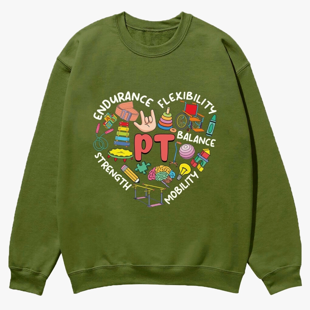 Physical Therapist Casual Crewneck Sweatshirt Customscool