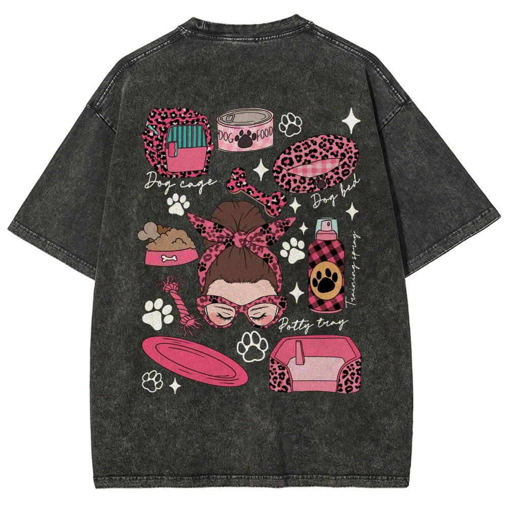 Dog Sitter Addcustom Unisex Fit Washed T-Shirt