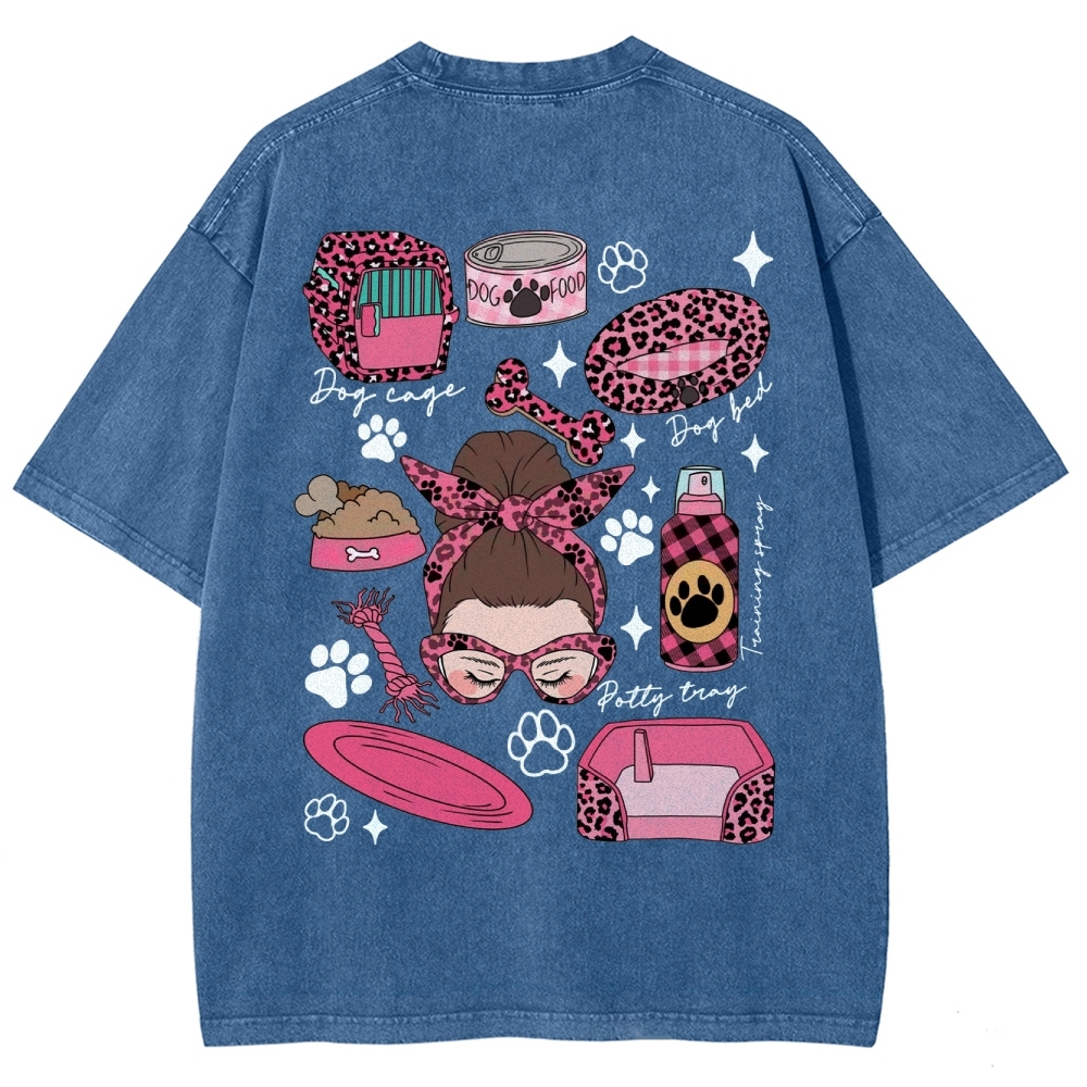 Dog Sitter Addcustom Unisex Fit Washed T-Shirt