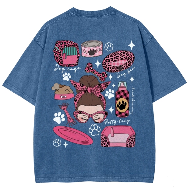 Dog Sitter Addcustom Unisex Fit Washed T-Shirt