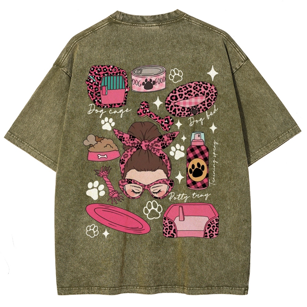 Dog Sitter Addcustom Unisex Fit Washed T-Shirt