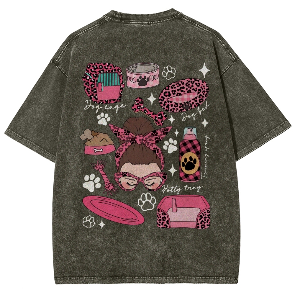 Dog Sitter Addcustom Unisex Fit Washed T-Shirt