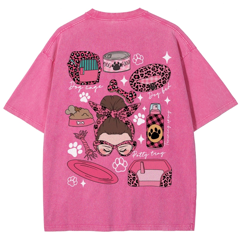 Dog Sitter Addcustom Unisex Fit Washed T-Shirt