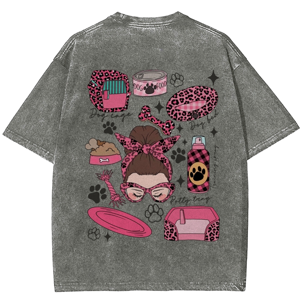 Dog Sitter Addcustom Unisex Fit Washed T-Shirt