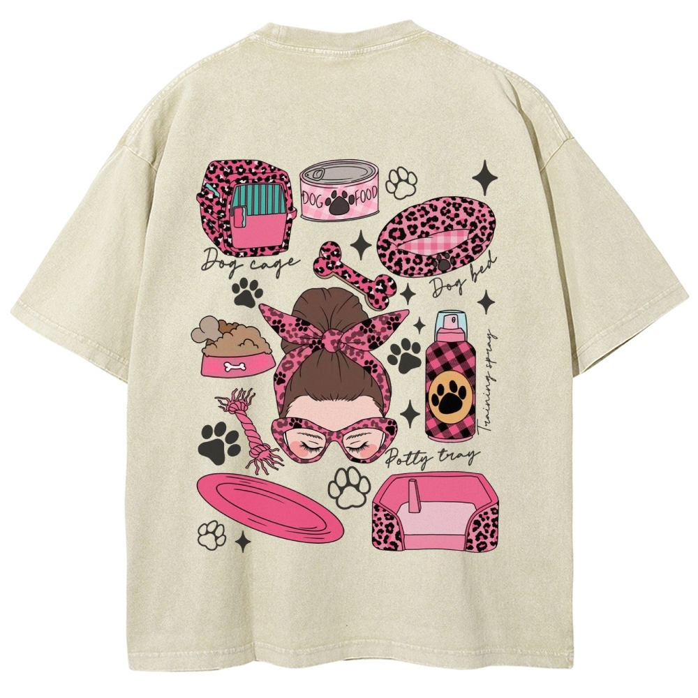 Dog Sitter Addcustom Unisex Fit Washed T-Shirt