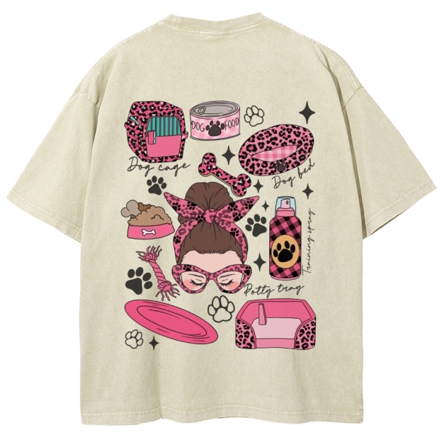 Dog Sitter Addcustom Unisex Fit Washed T-Shirt