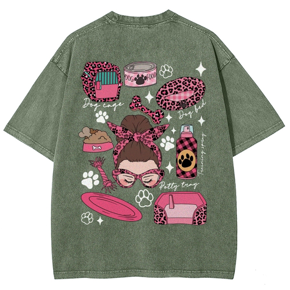 Dog Sitter Addcustom Unisex Fit Washed T-Shirt